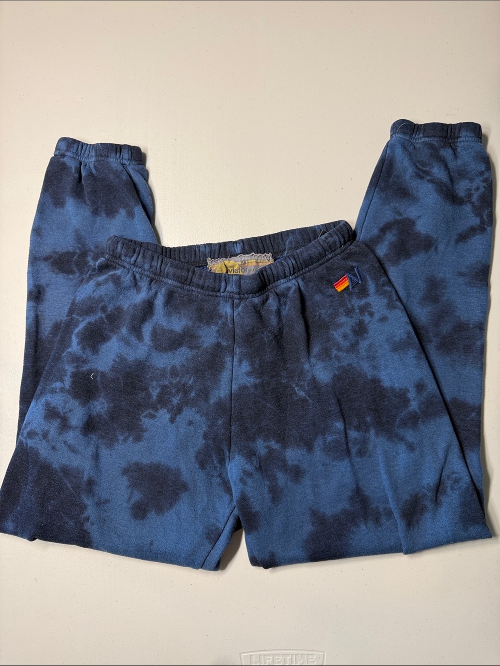 Aviator Nation Tie-Dyed Blue Black Women’s  Sweatpants Medium - Picture 2 of 4